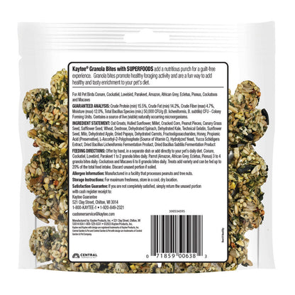 Kaytee Super Food Granola Bites Spinach and Kale Avian Treat 4.5oz