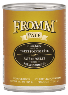 Fromm All Life Stages Grain Free Chicken & Sweet Potato Pate Wet Dog Can (12.2oz)