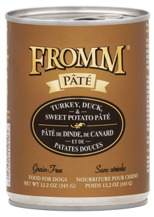 Fromm All Life Stages Grain-Free Turkey, Duck, & Sweet Potato Pate Wet Dog Can (12.2oz)