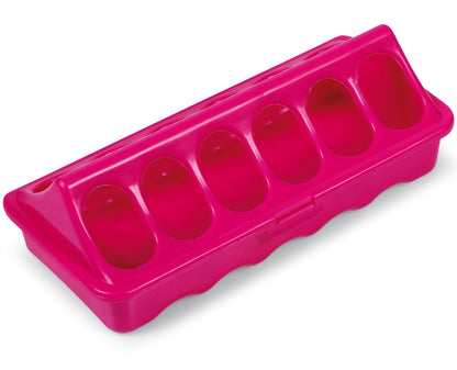 Plastic Ground Chicken Feeder – Chick Feeders, Hinged Lid, Durable Outdoor Poultry Feeder