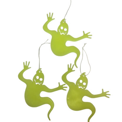Glow In The Dark Halloween Hanging Ghost - Set of 3
