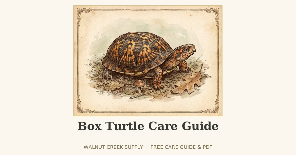 Box Turtle Care Guide illustration by Walnut Creek Supply