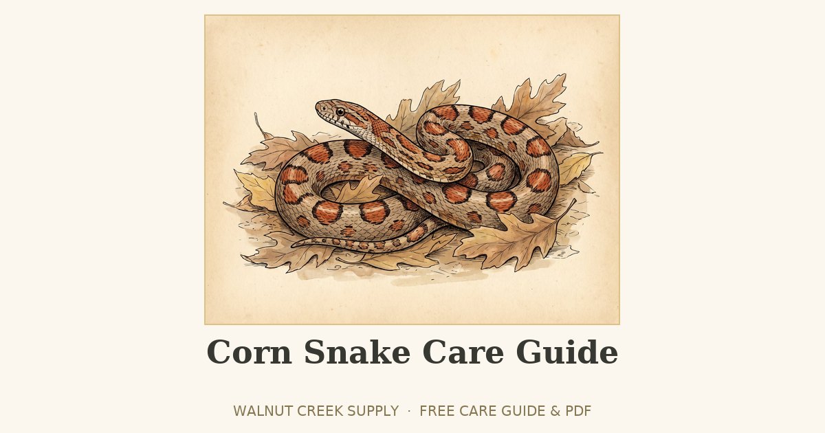 Corn Snake Care Guide illustration by Walnut Creek Supply