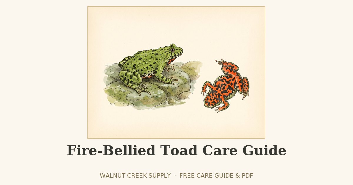 Fire-Bellied Toad Care Guide illustration by Walnut Creek Supply