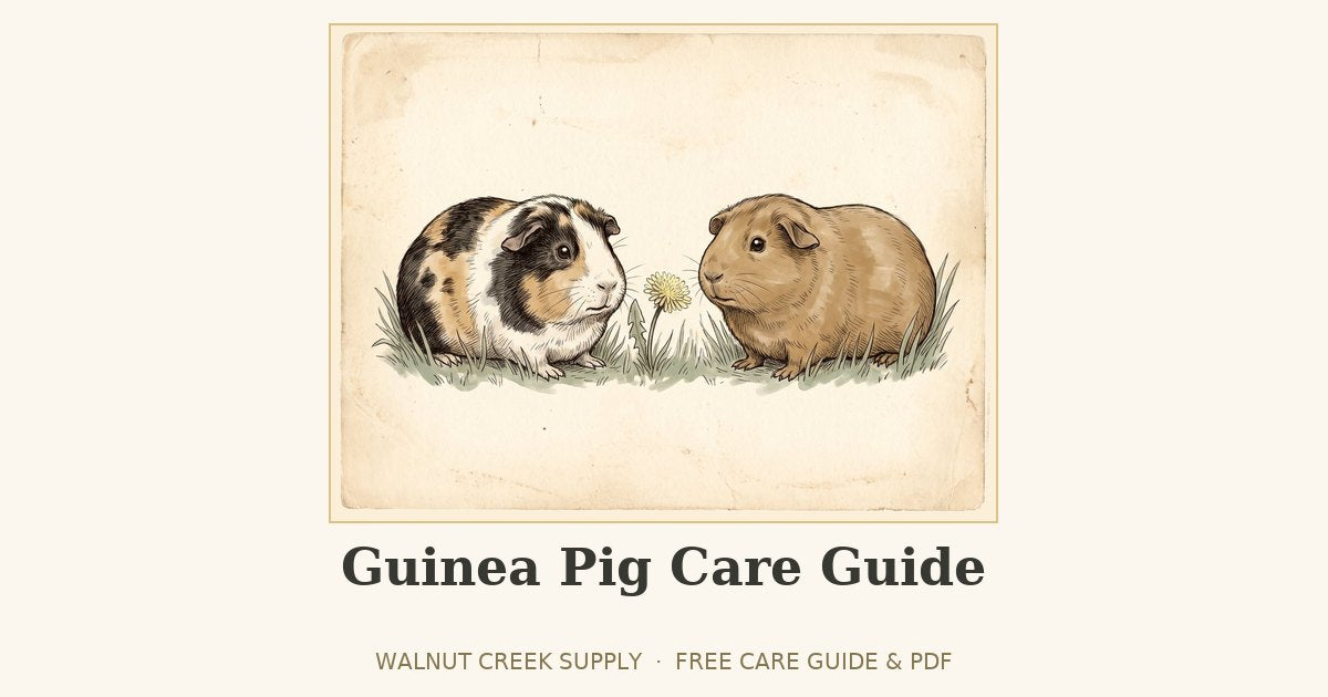 Guinea Pig Care Guide illustration by Walnut Creek Supply