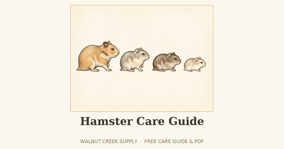 Hamster Care Guide illustration by Walnut Creek Supply