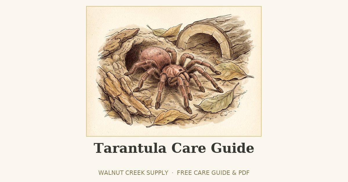Tarantula Care Guide illustration by Walnut Creek Supply