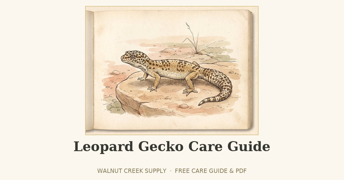 Leopard Gecko Care Guide illustration by Walnut Creek Supply