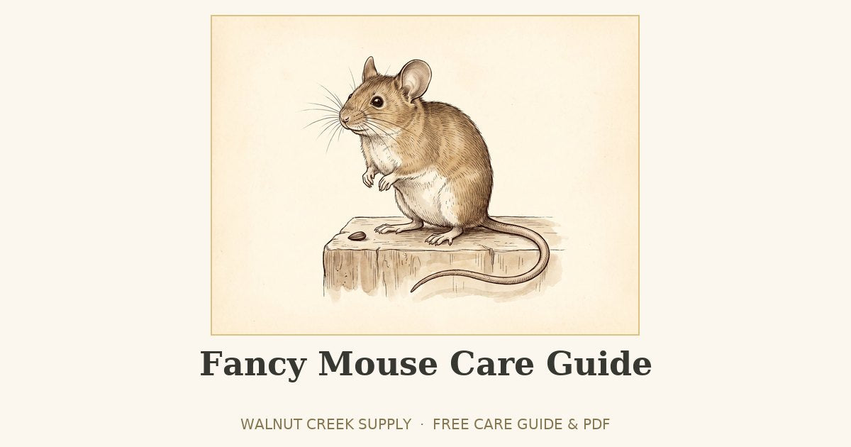 Fancy Mouse Care Guide illustration by Walnut Creek Supply