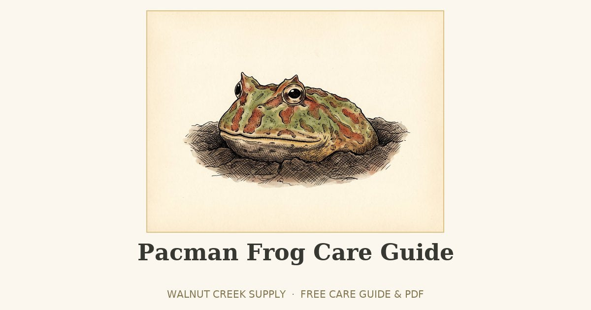 Pacman Frog Care Guide illustration by Walnut Creek Supply