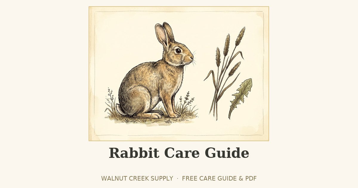 Rabbit Care Guide illustration by Walnut Creek Supply