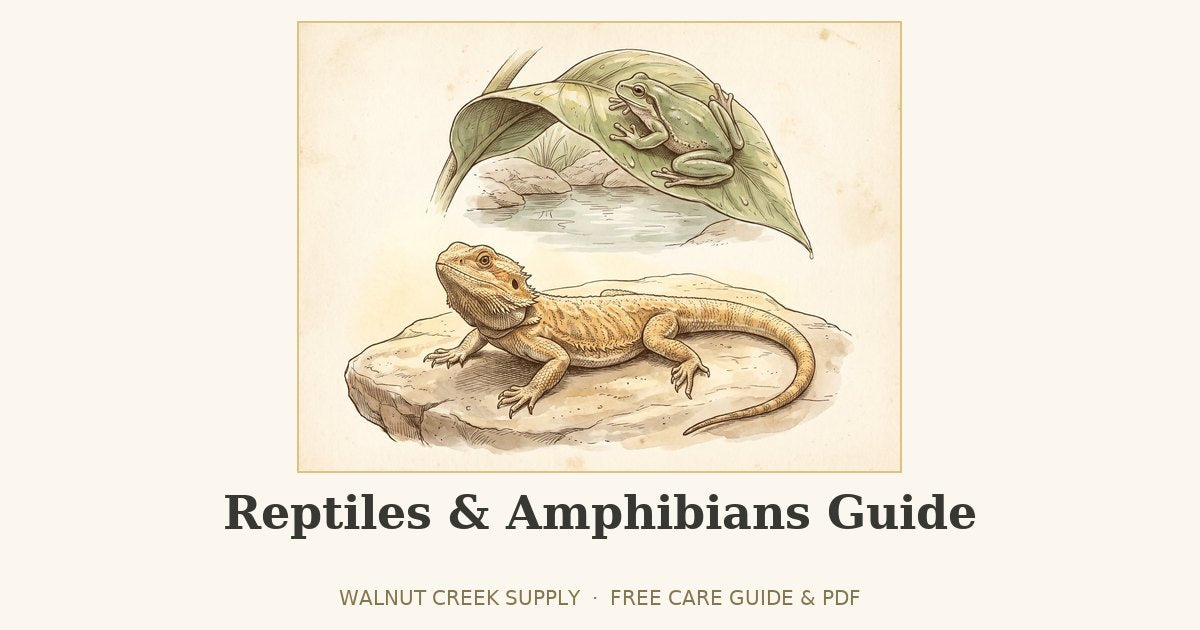 Reptiles & Amphibians Guide illustration by Walnut Creek Supply