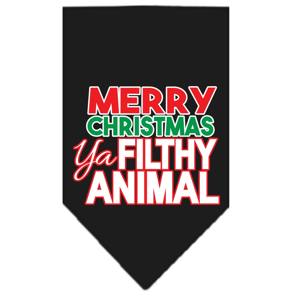 Christmas Pet and Dog Bandana, "Merry Christmas, Ya Filthy Animal"