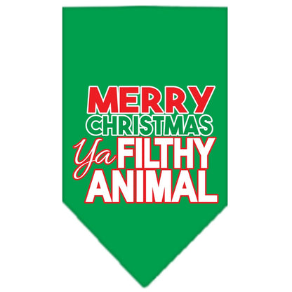 Christmas Pet and Dog Bandana, "Merry Christmas, Ya Filthy Animal"