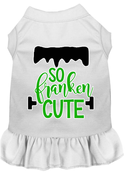 Halloween Pet Dress Screen Printed, "So Franken Cute"
