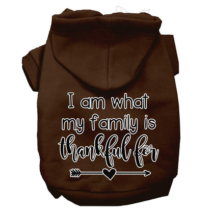 Thanksgiving Pet Hoodie "What My Family Is Thankful For"