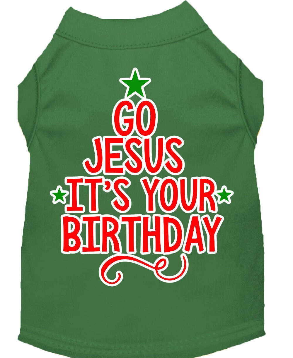 Christmas Pet Dog & Cat Shirt, "Go Jesus, It's Your Birthday"