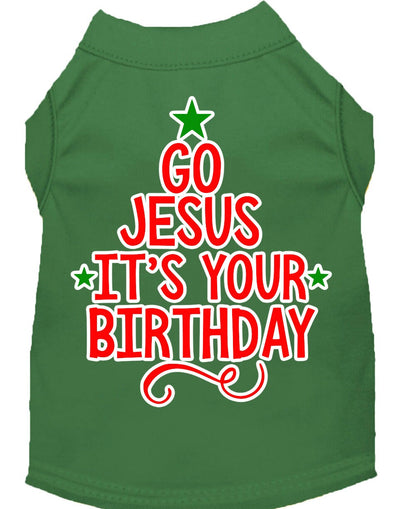 Christmas Pet Dog & Cat Shirt, "Go Jesus, It's Your Birthday"