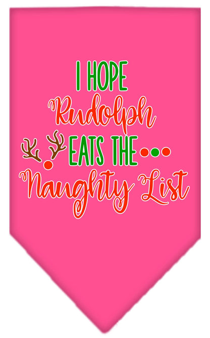Christmas Pet Bandana "Hope Rudolph Eats The Naughty List"
