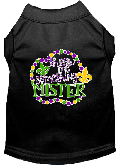 Pet Dog & Cat Shirt Screen Printed, "Throw Me Something Mister"
