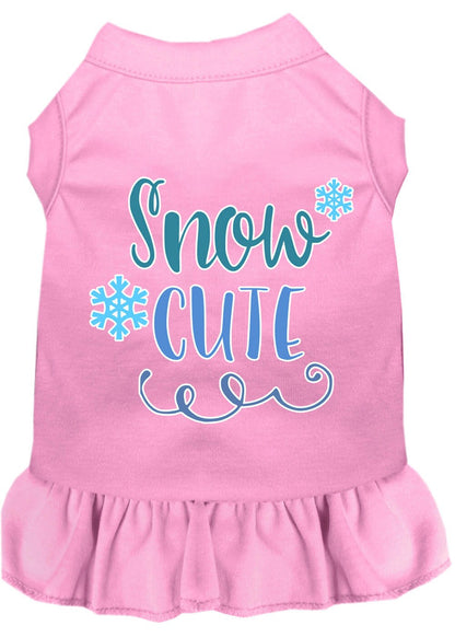 Pet Dress Screen Printed, "Snow Cute"