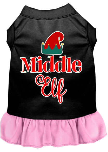 Christmas Pet Dress Screen Printed, "Middle Elf"