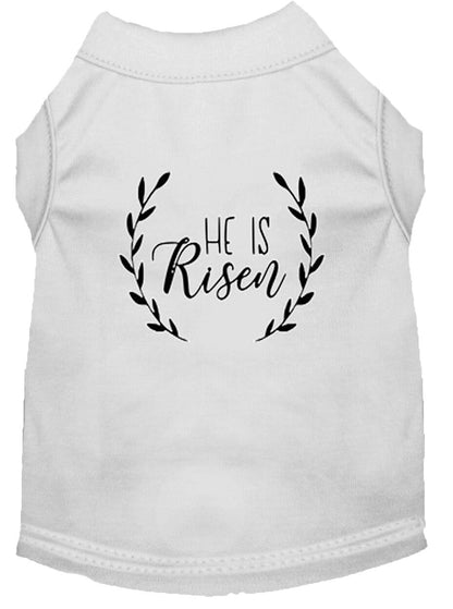 Pet Dog & Cat Shirt Screen Printed, "He Is Risen"