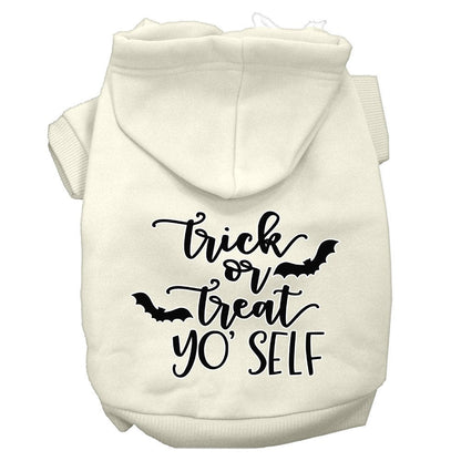 Halloween Pet Hoodie Screen Printed, "Trick Or Treat Yo' Self"