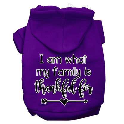 Thanksgiving Pet Hoodie "What My Family Is Thankful For"