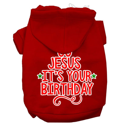 Christmas Pet Hoodie "Go Jesus, It's Your Birthday"