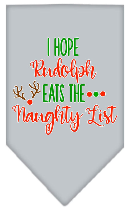 Christmas Pet Bandana "Hope Rudolph Eats The Naughty List"