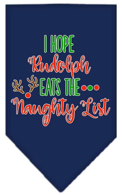Christmas Pet Bandana "Hope Rudolph Eats The Naughty List"