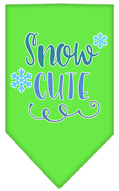 Christmas Pet and Dog Bandana Screen Printed, "Snow Cute"