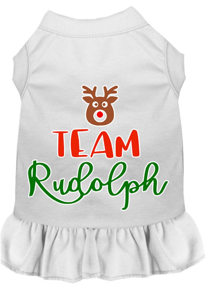 Christmas Pet Dress Screen Printed, "Team Rudolph"