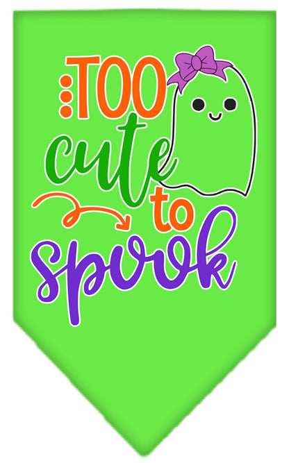 Halloween Pet and Dog Bandana, "Too Cute To Spook - Girly Ghost"