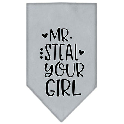 Pet and Dog Bandana Screen Printed, "Mr. Steal Your Girl"