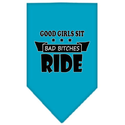 Pet and Dog Bandana Screen Printed, "Bitches Ride"