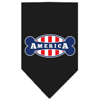 Pet and Dog Bandana Screen Printed, "Bonely In America"