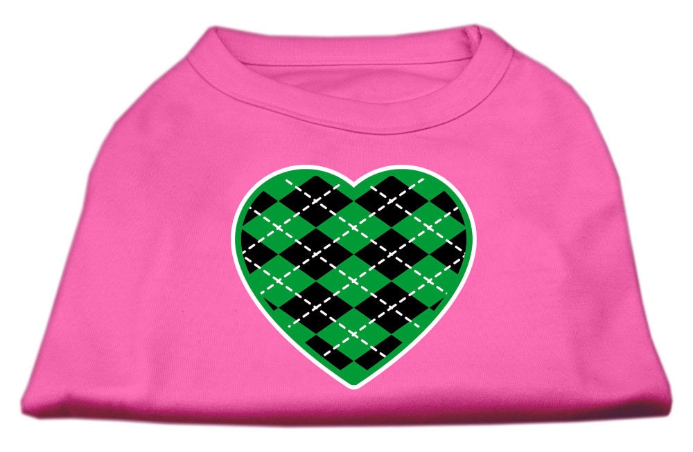 Pet Shirt "Argyle Heart Emerald Green"