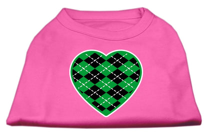 Pet Shirt "Argyle Heart Emerald Green"