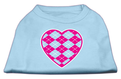 Pet Shirt "Argyle Heart Pink"