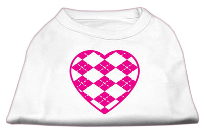 Pet Shirt "Argyle Heart Pink"