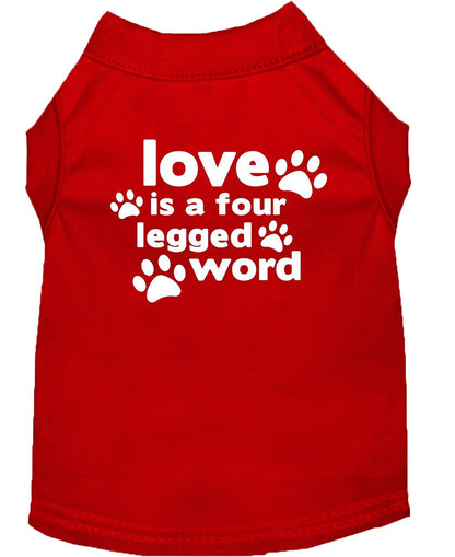 Pet Shirt "Love Is A Four Legged Word"