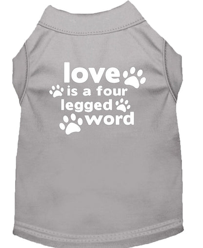 Pet Shirt "Love Is A Four Legged Word"