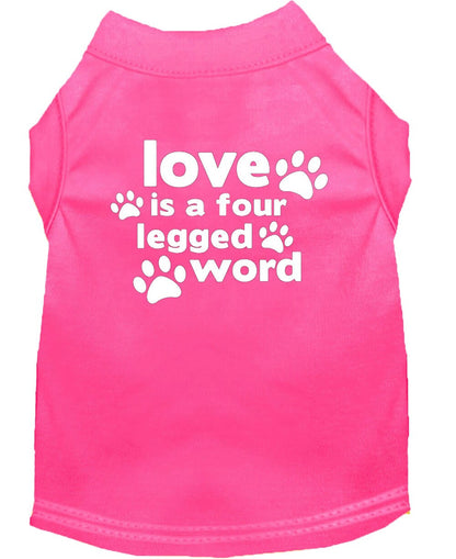 Pet Shirt "Love Is A Four Legged Word"