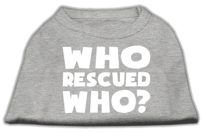 Pet Shirt "Who Rescued Who?"