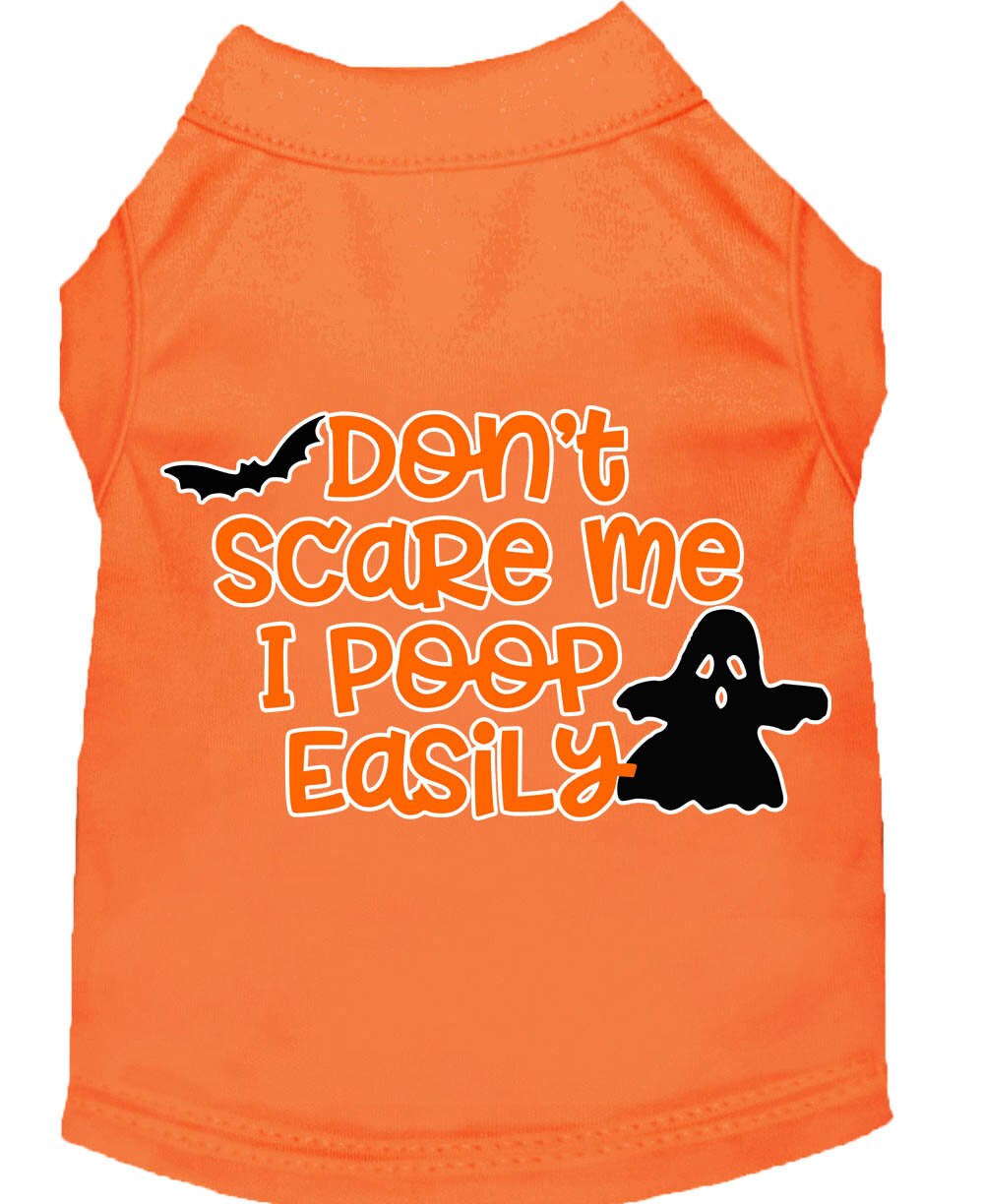 Halloween Pet Dog & Cat Shirt, "Don't Scare Me, I Poop Easily"