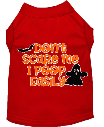 Halloween Pet Dog & Cat Shirt, "Don't Scare Me, I Poop Easily"