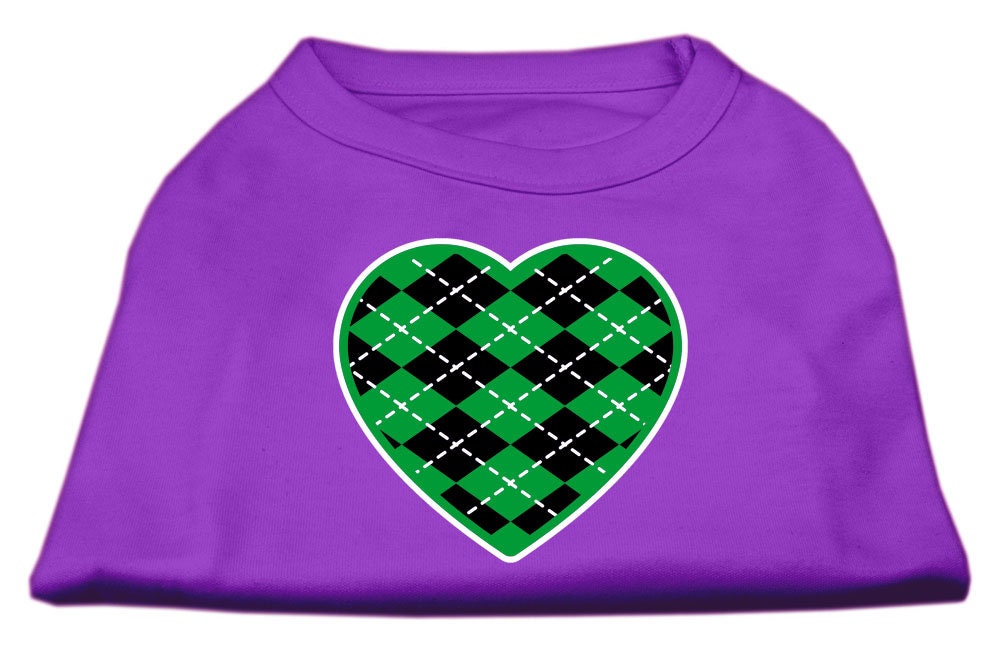 Pet Shirt "Argyle Heart Emerald Green"