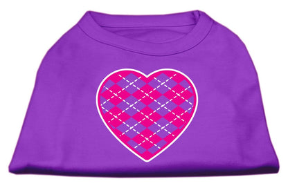 Pet Shirt "Argyle Heart Pink"